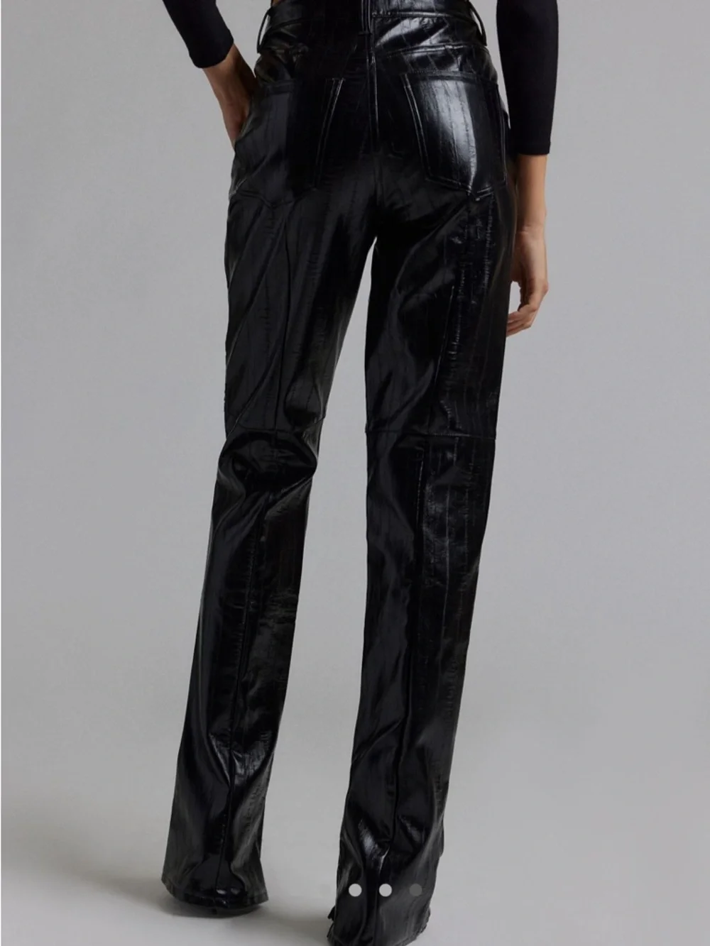 AFRM Dixon Faux Leather Straight Leg Pant - Picture 5 of 5